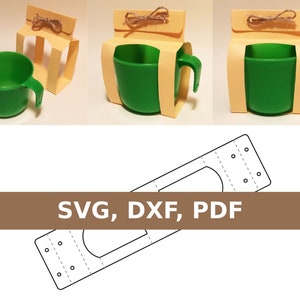 Tasse Box Vorlage, Tasse Geschenkbox, Kaffeetasse Box, Teetasse Box, Tasse Box, Tasse Geschenkbox, SVG, PDF, Cricut, Silhouette