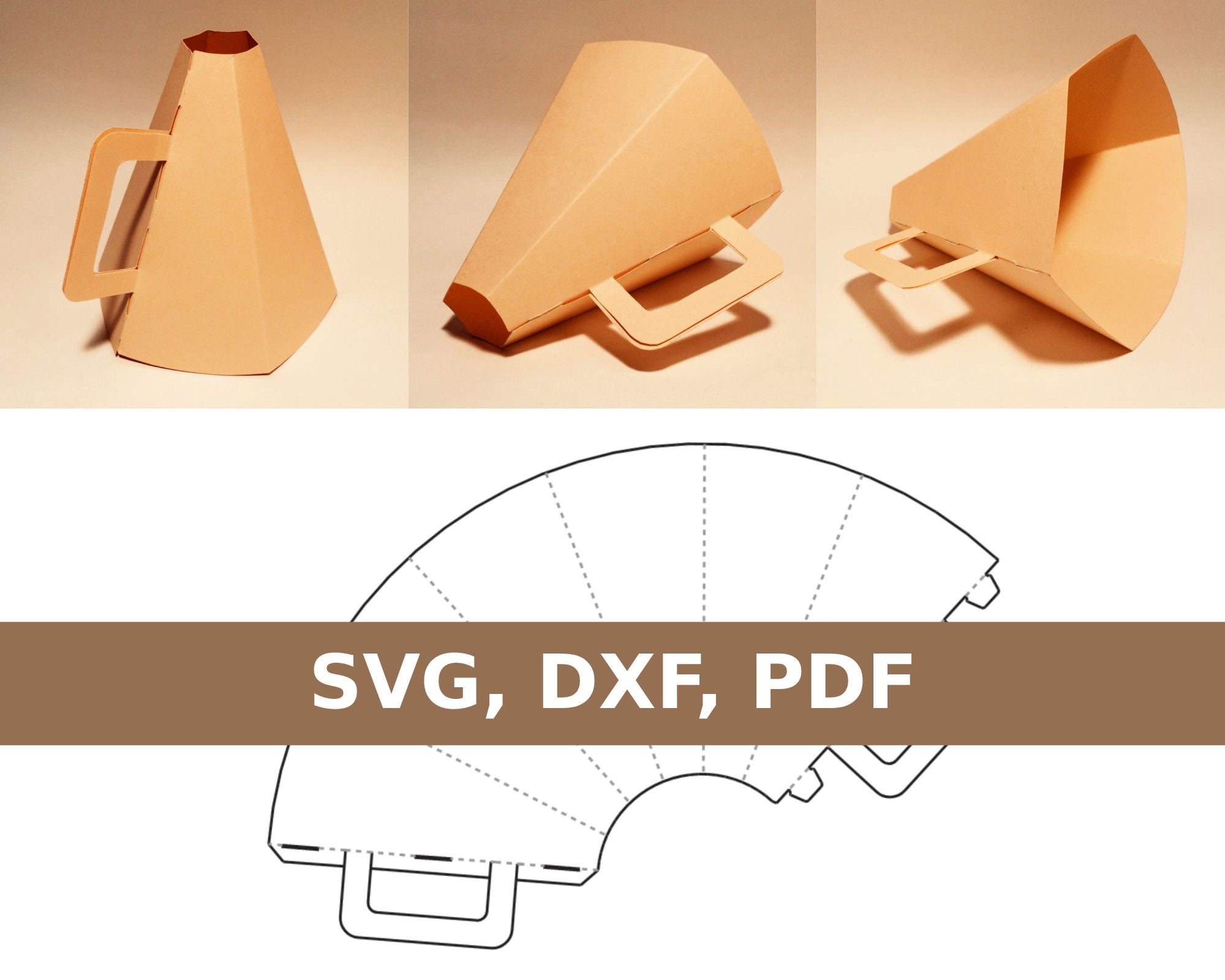 megaphone-template-bull-horn-speaking-tube-bullhorn-svg-dxf-pdf-cricut-silhouette-etsy