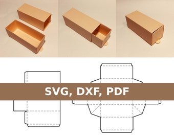 Slide box template, drawer box, sliding box, slide gift box, SVG, PDF, Cricut, Silhouette