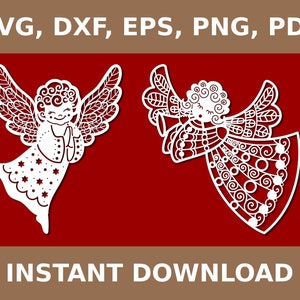 Engel svg, Engel png, Weihnachtsengel svg, Engel Vorlage, Engel Ausschnitt, Engel Schnittdatei, Engel Laserschnitt, Engel dxf, Cricut, Silhouette