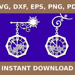 Julklocka svg, nyårsklocka svg, julnedräkning png, julnedräkning klippfil, julnedräkning svg, Cricut, Silhouette