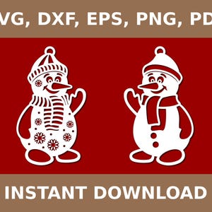 Bonhomme de neige svg, dxf, bonhomme de neige png, bonhomme de neige coupe fichier, clipart bonhomme de neige, clipart bonhomme de neige, pdf bonhomme de neige, modèle de bonhomme de neige, Cricut Silhouette