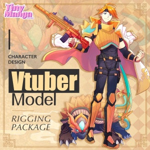 Custom anime Vtuber model commission,character design,ready to rigging,rigging service,extra toggle( OC,Fanart,Genshin,DND,Furry )