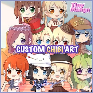 Aangepast Chibi Vtuber-model, commissie, anime-chibikunst, kawaii Twitch Chibi-emotes, schattig Chibi-portret (OC, fanart, logo, overlay)