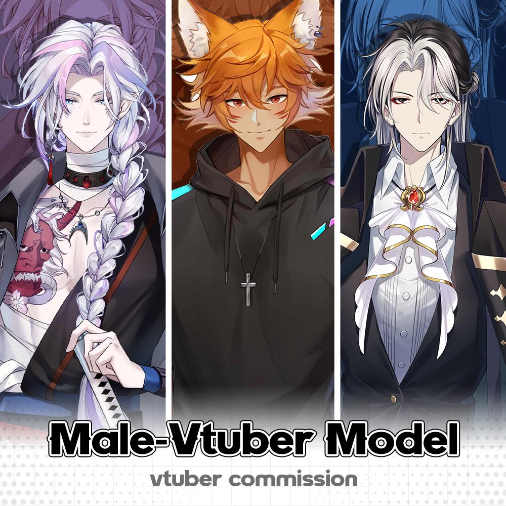 Custom Anime Male Vtuber Model: Rigging & Character Design