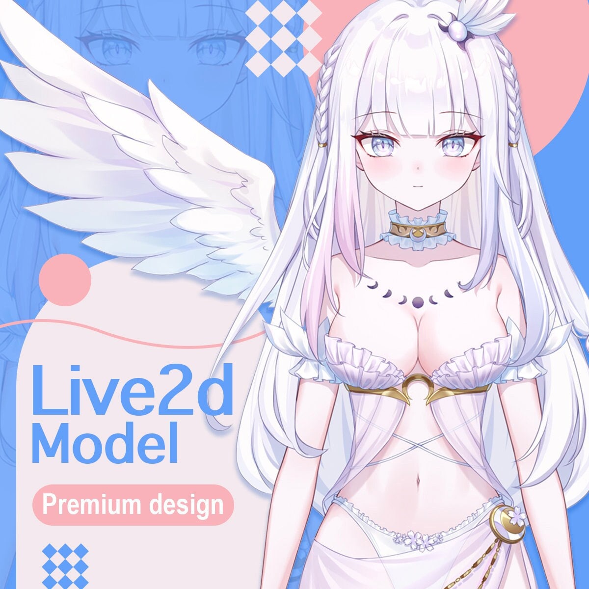 Custom VTuber model, Premium commission, character design/cutting/rigging, Extra facial expression/outfit/accessory/movement