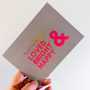 Weihnachtspost//Pink-Schrift-modern//Karte zu Weihnachten// Gutschein zu Weihnachten // Geschenkkarte