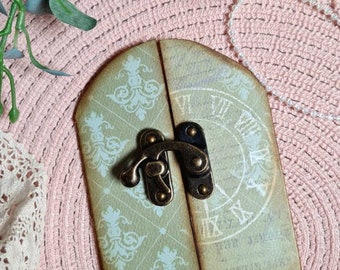 Handmade vintage steampunk cottage door for junk journals