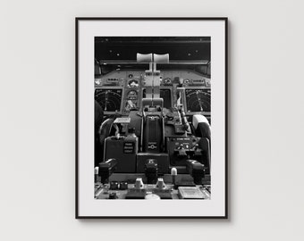 Foto 737 bedieningsstandaard: luchtvaart minimalistische muurkunst (digitale download)