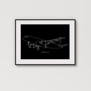 Airbus A320 | Max Detail | Minimalist Single-line Illustration - Etsy