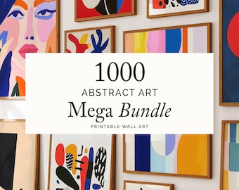 1000 Abstract Geometric Art Prints | Mid-Century Modern Mega Bundle (Digital Download)