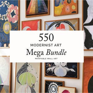 550 retro abstrakta konsttryck – Mid-Century Modern, Matisse, Kandinsky (digital nedladdning)