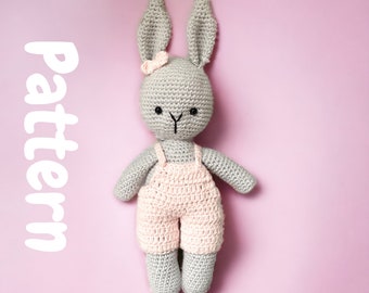 Betty Bunny in a Playsuit | Crochet Pattern | PDF Amigurumi Pattern