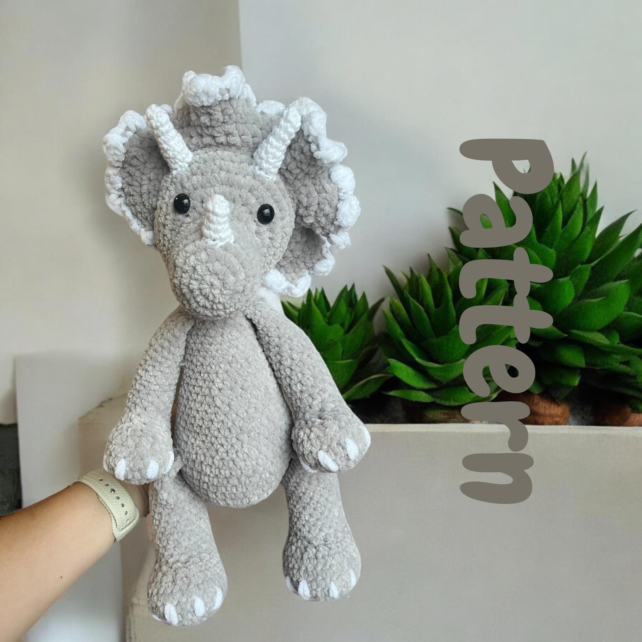 30 Triceratops Crochet Patterns for Dino Lovers, Nursery Decor, and Handmade Gifts 33 Triceratops Amigurumi Tutorial in English