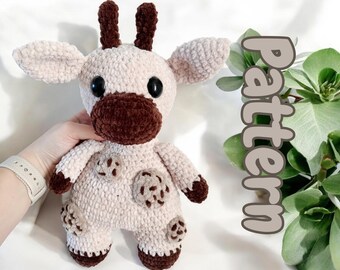 Cookie Dough Cow Crochet Pattern | PDF Only! | Amigurumi tutorial in English