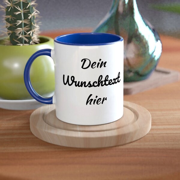 Personalisierte Fototasse | Untersetzer Text Foto Bild personalisiertes individuelles Geschenk | Geschenk für Sie und Ihn | Geschenkbecher