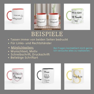 Personalisierte Fototasse Untersetzer Text Foto Bild personalisiertes individuelles Geschenk Geschenk für Sie und Ihn Geschenkbecher Bild 3