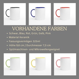 Personalisierte Fototasse Untersetzer Text Foto Bild personalisiertes individuelles Geschenk Geschenk für Sie und Ihn Geschenkbecher Bild 2