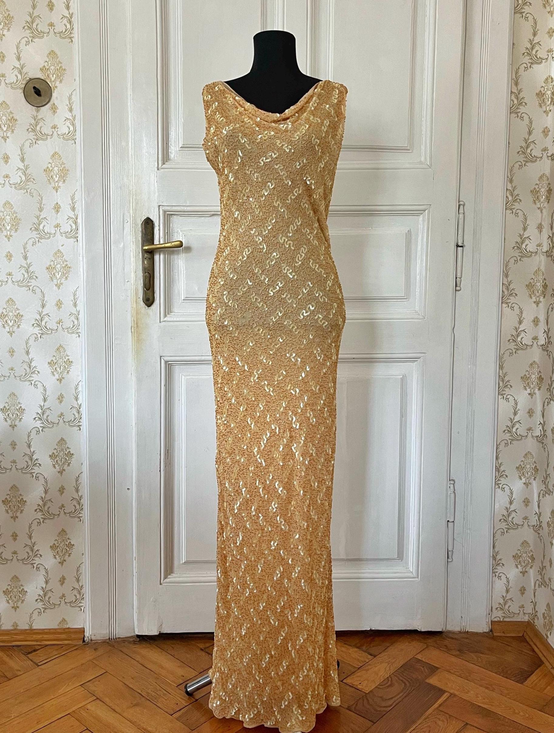 90s inspired homecoming dresses Vintage 90s Purple Satin Prom Dress: Beaded Y2K Gown Vintage Hoco