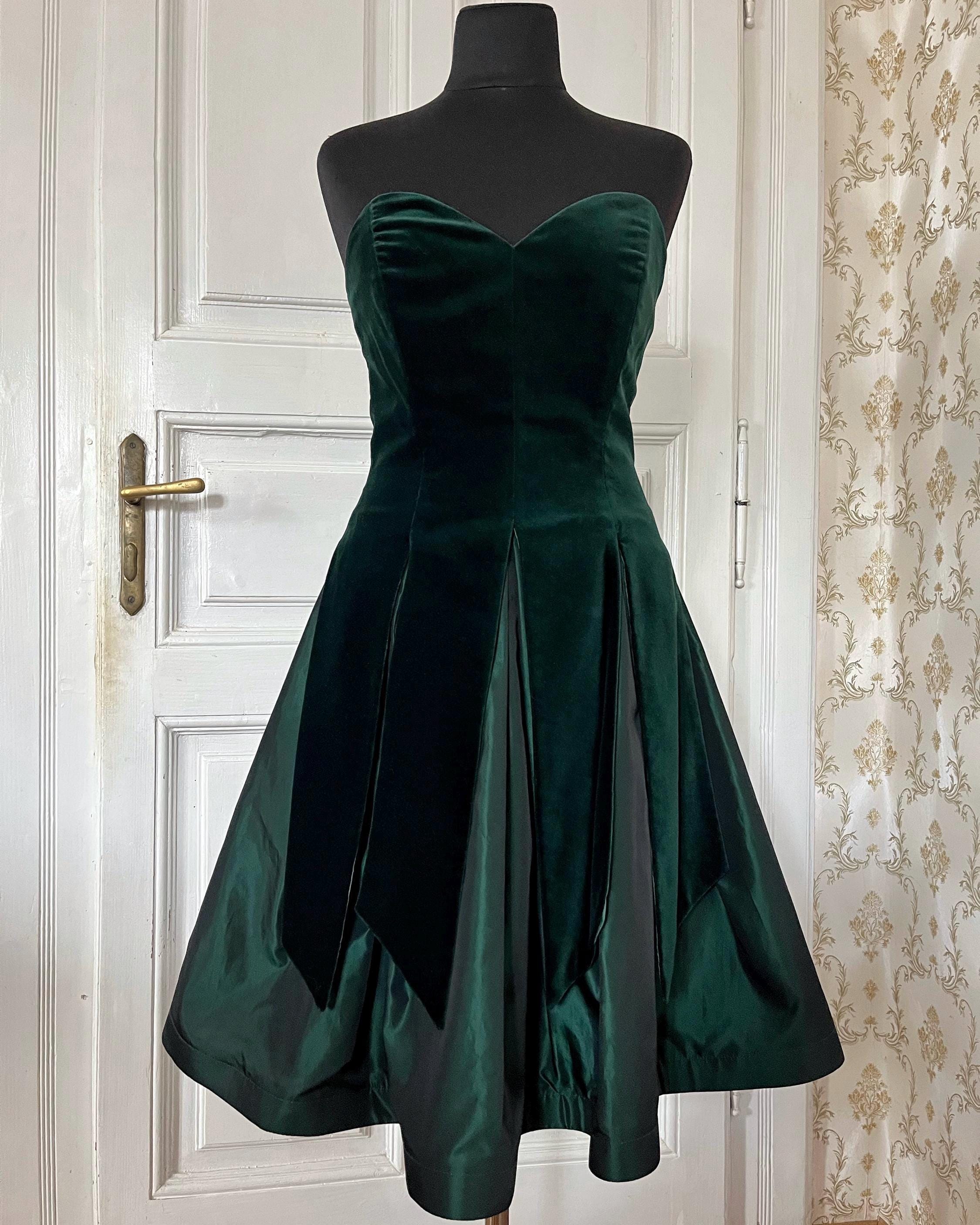 Green Velvet Corset Dresses - Etsy
