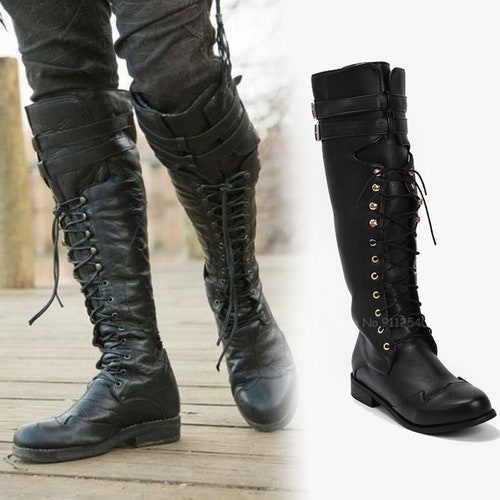 Medieval Leather Boots RENAISSANCE Viking Pirate Boots Mans - Etsy