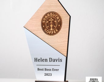 Engraved Trophy Award With Logo & Wording For Schools, Football, Dance, Corporate