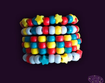 Kandi bracelet bundle - clowncore themed bracelets