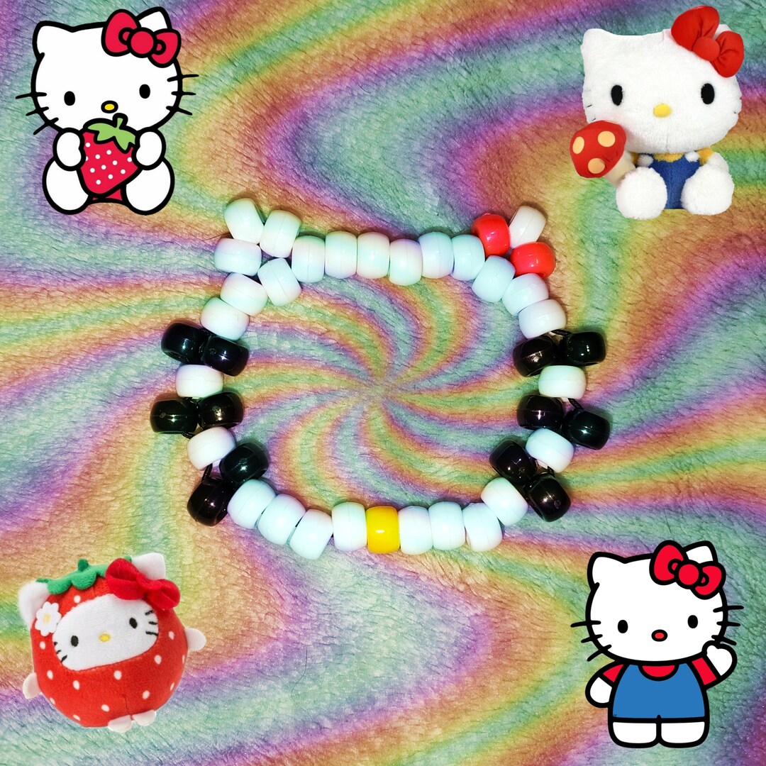 Hello Kitty Inspired Kandi Bracelet / 3d Kandi Single Etsy
