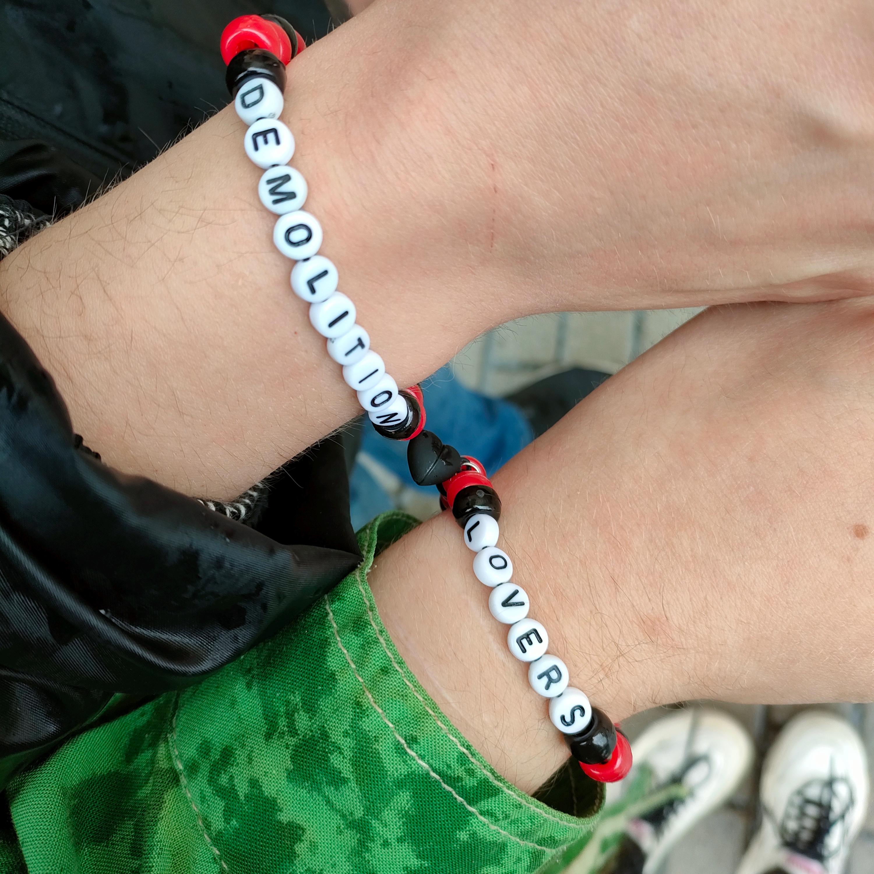 Demolition Lovers Matching Bracelets, MCR Inspired Kandi With