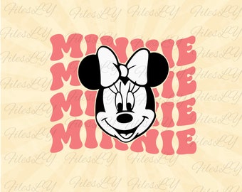 Retro Mouse Svg,  Mouse Head Svg, Family Trip Svg, Minniee svg, Vinyl Cut File, Svg, Pdf, Jpg, Png, Ai Printable Design File