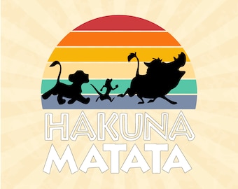 Hakuna Matata Svg, hakuna matata png, Family Trip Svg, Vintage Svg, the lion king svg