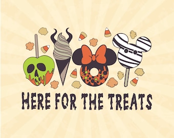Here for the Treats Svg, Halloween Svg, Snacks svg, Mickey halloween svg, Vinyl Cut File, Svg, Pdf, Jpg, Png, Ai Printable Design File
