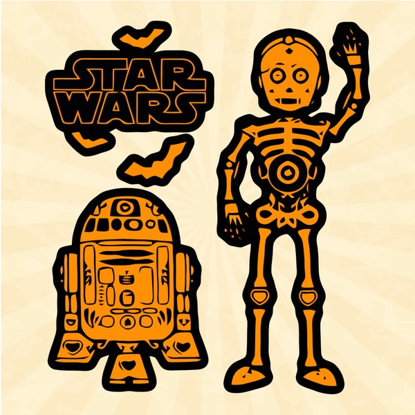 Star Wars Halloween Svg, Halloween Svg, Star wars Svg, R2-D2 C-3PO