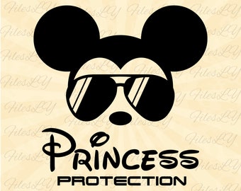 Princess protection svg, Mickeyy mouse svg, Mickey mouse face svg, Vinyl Cut File, Svg, Pdf, Jpg, Png, Ai Printable Design File