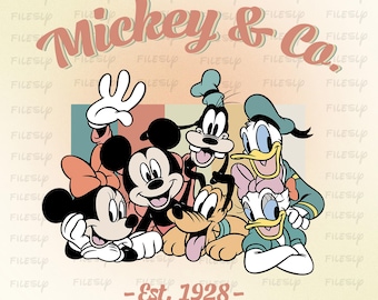 Mickey & Co EST. 1928 Svg, Disney Family Svg, Mickey and Friends