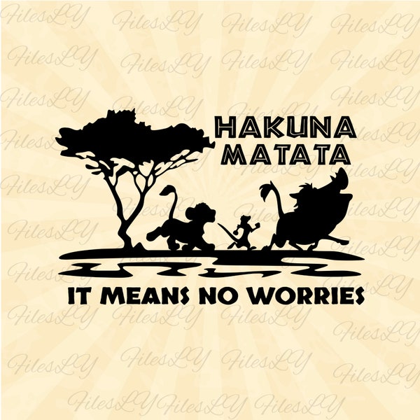 The Lion King SVG, Hakuna matata svg, Pumbaa svg, timon svg, simba svg, Vinyl Plotterdatei, Svg, Pdf, jpg, png, Ai Printable Design File