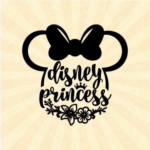 Mouse Princess Svg, Disneyland Princess Svg, Mouse head svg, Vinyl Cut File, Svg, Pdf, Jpg, Png, Ai Printable Design File