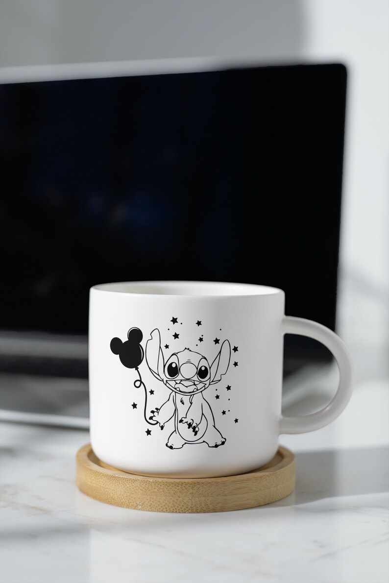 Puntada con Mickey Balloon Svg, Mickey orejas svg imagen 3