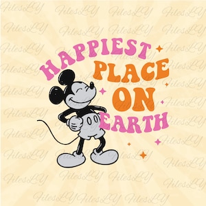 Happiest place on earth svg, Mickeyy mouse svg, Family trip svg, Vinyl Cut File, Svg, Pdf, Jpg, Png, Ai Printable Design File