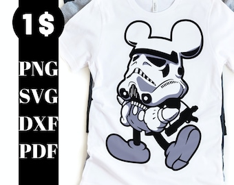 スター、ウォーズ、ストームトルーパー、ミッキー、マウス、頭