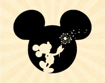 Mickey Svg, Mickey head svg, Mickey silhouette svg, mouse svg, Vinyl Cut File, Svg, Pdf, Jpg, Png, Ai Printable Design File