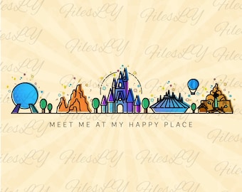 meet me at my happy place  svg, mouse trip svg, world trip svg, trip svg, Vinyl Cut File, Svg, Pdf, Jpg, Png, Ai Printable Design File