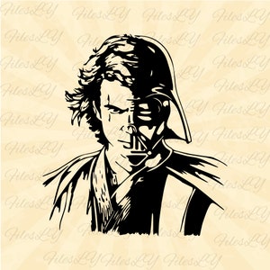 Darth Vader Anakin Skywalker Svg, Darth Vader svg, Anakin svg, Star Wars Svg, vinyl gesneden bestand, Svg, Pdf, Jpg, Png, Ai afdrukbaar ontwerpbestand