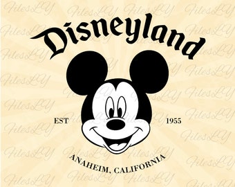 Disneyland  est 1955 svg, Mickeyy head svg, Mouse head svg, family trip svg, Vinyl Cut File, Svg, Pdf, Jpg, Png, Ai Printable Design File
