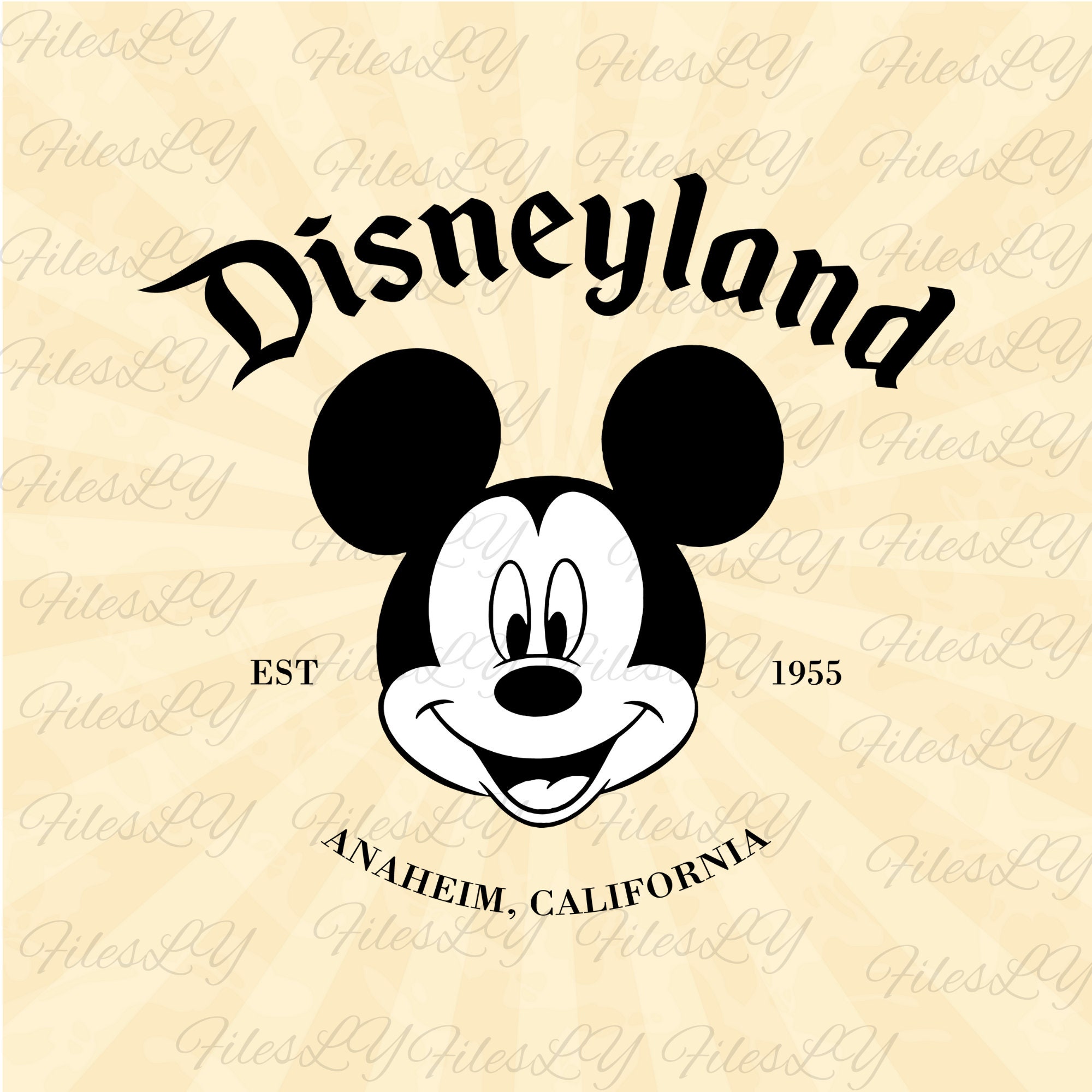 Disneyland Est 1955 Svg, Mickeyy Head Svg, Mouse Head Svg