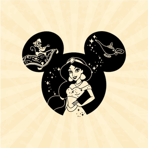 Princess Jasmine Svg, Disneyland Svg, Aladdin Svg, Vinyl Cut