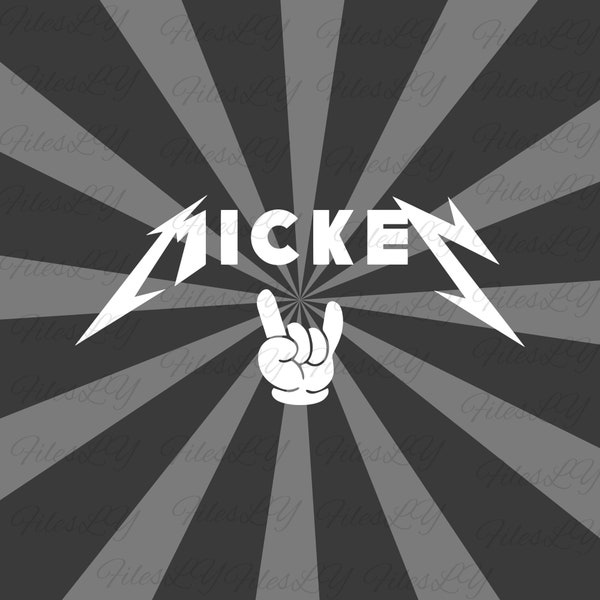Mickeyy Rocker Svg, Rock n Roll Maus SVG, Metallica Svg, magcal svg, Vinyl Plotterdatei, Pdf, Jpg, Png, Ai Druckbare Design Datei