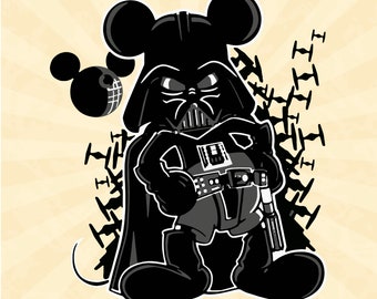Darth Vader Svg,Mickey Svg, Death Star Svg, Mickey Ears Svg, tie fighter svg, Vinyl Cut File, Svg, Pdf, Jpg, Png, Ai Printable Design File