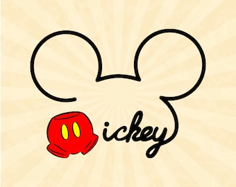Mickey svg, letra del ratón svg, pantalón del ratón svg, Archivo de corte de vinilo, Svg, Pdf, Jpg, Png, Archivo de diseño imprimible Ai