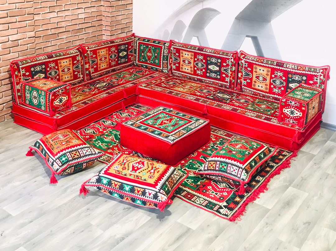 8'' L Shaped Arabic Floor Seating Sofa Set,l Shaped Bench,l Shaped Corner Sofa,sectional Sofa